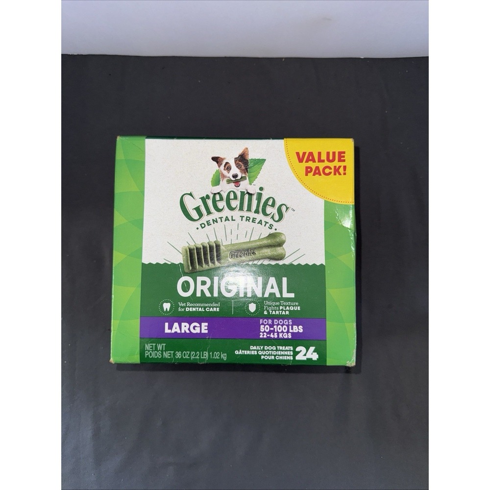 GREENIES Original Large Dog Natural Dental Treats - 36 Oz 24Count